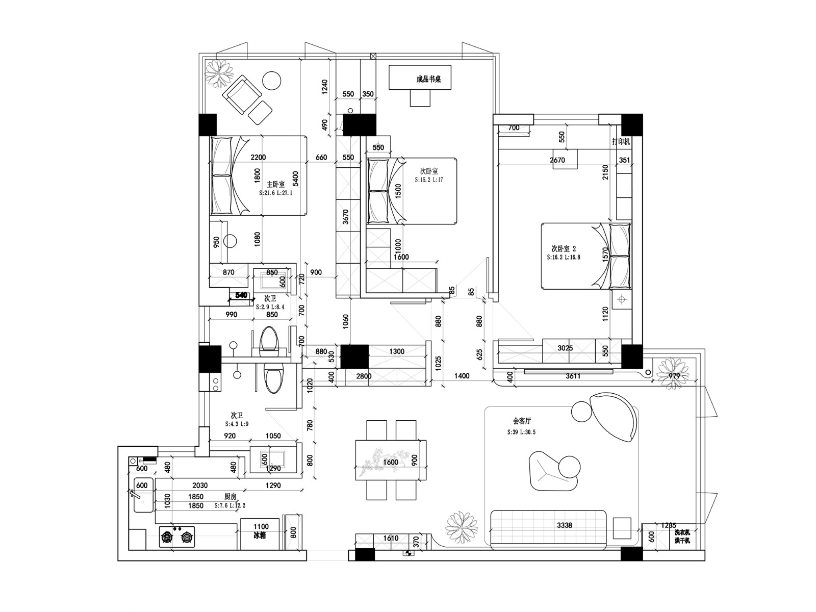 城市大廈130㎡現(xiàn)代黑白灰